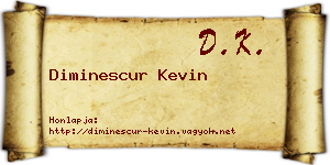 Diminescur Kevin névjegykártya
