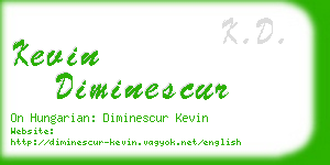 kevin diminescur business card